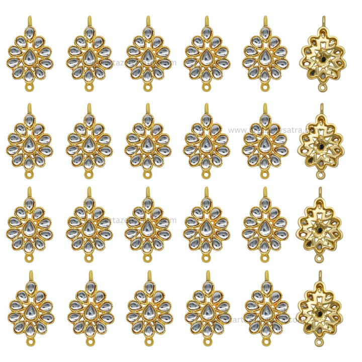 Meenakari Kundan Beads | Size : 38mm | Qty : 6pcs | MKB23