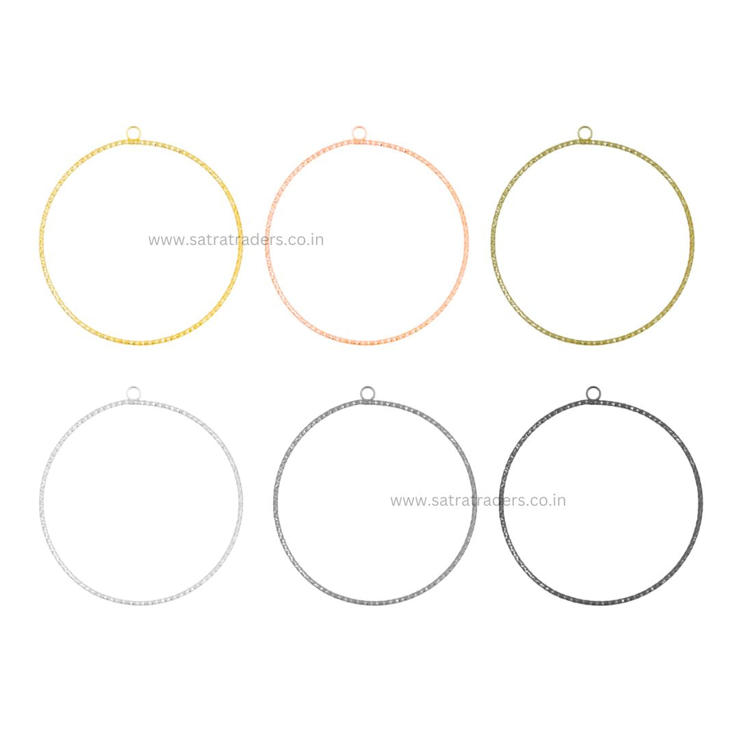 Designer Hoop Bali With 1 Naka | Size : 68mm | 10pcs