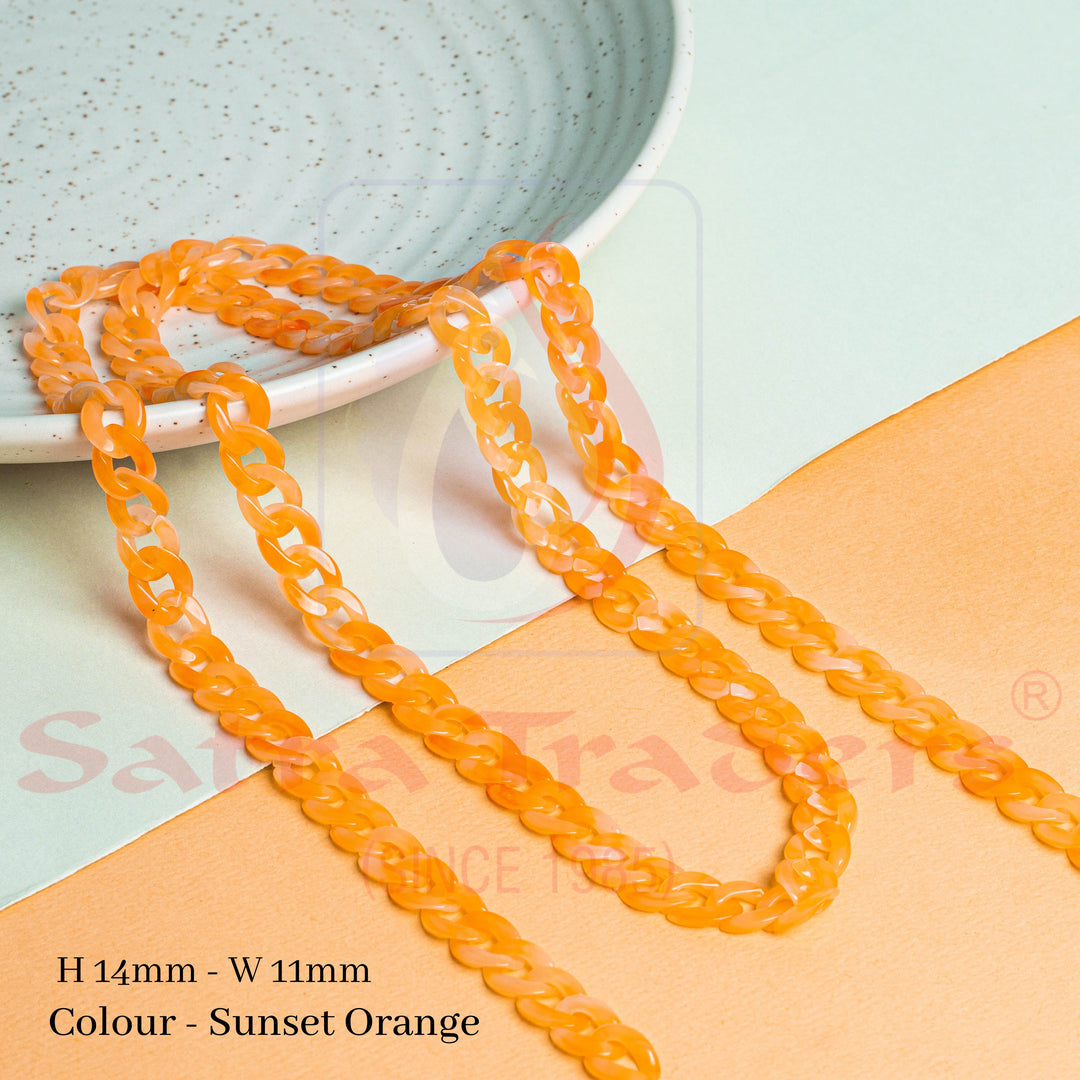 Acrylic Link Chains H-14mm-W-11mm | 1mtr | AC33