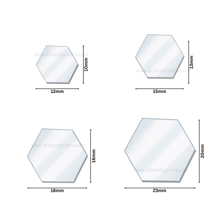 Hexagon Shape Mirror | Qty : 200grms