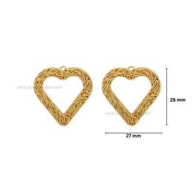 1 Naka Heart Wire Jewellery Design | Size : 28mm | 10pcs | WR15