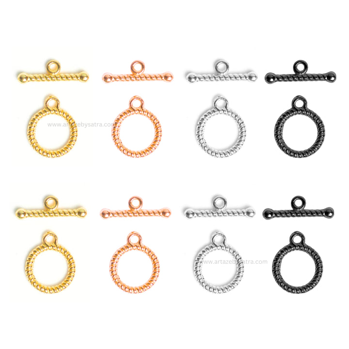 Designer Round Toggle Clasps | Size : 16mm | 20pcs