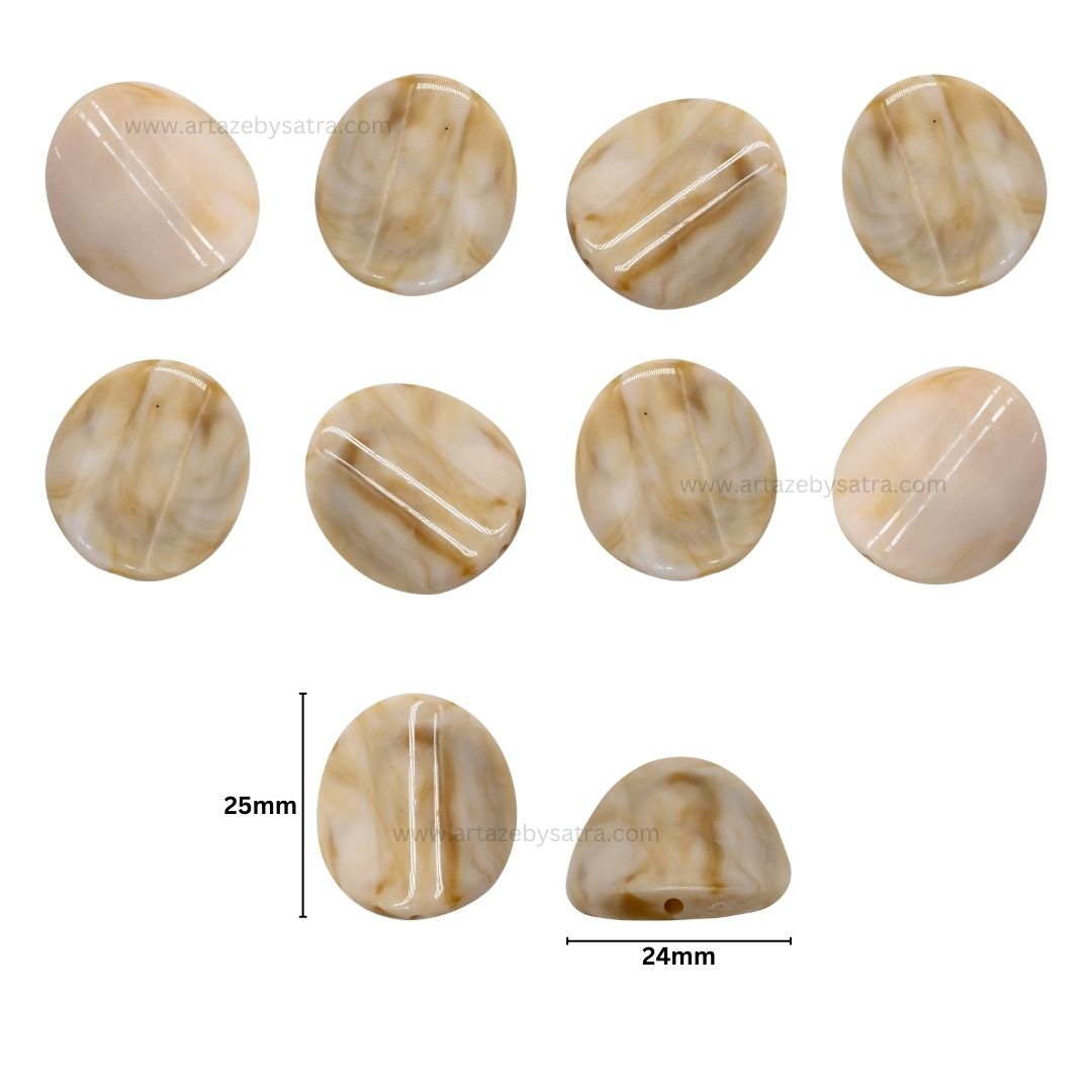 Marble Plastic Beads | Size : 25mm