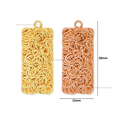 1 Naka Rectangle Wire Jewellery Design | Size : 28mm | 10pcs | WR18