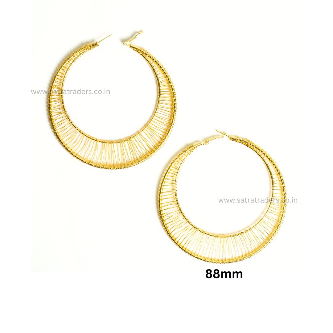 Designer Hoop Bali | Size : 88mm | 1pair