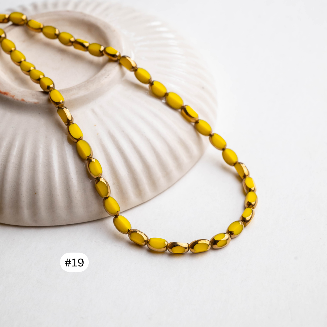 Elegant Glass Beads | Size - 6mm | Approx 100pcs 2line