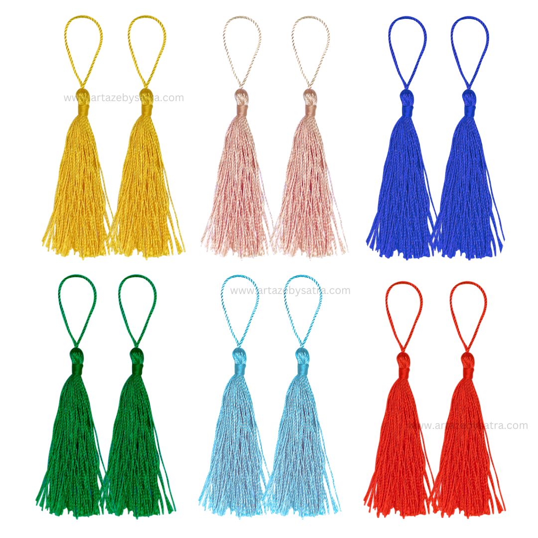 Tassel with Cord Loop  | Length 5.5 inch |  20Pcs