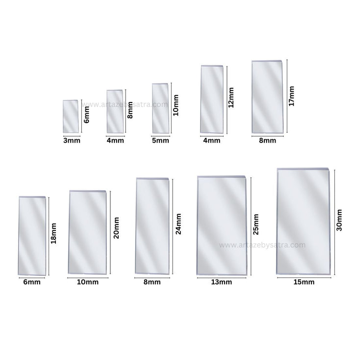 Rectangle Shape Mirror | Qty : 200grms