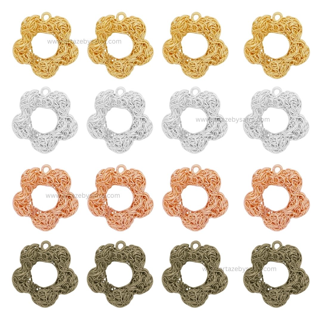 1 Naka Flower Wire Jewellery Design | Size : 20mm | 20pcs | WR23