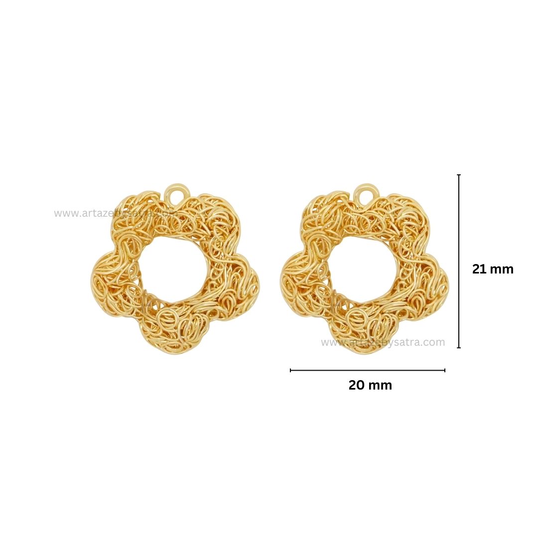 1 Naka Flower Wire Jewellery Design | Size : 20mm | 20pcs | WR23