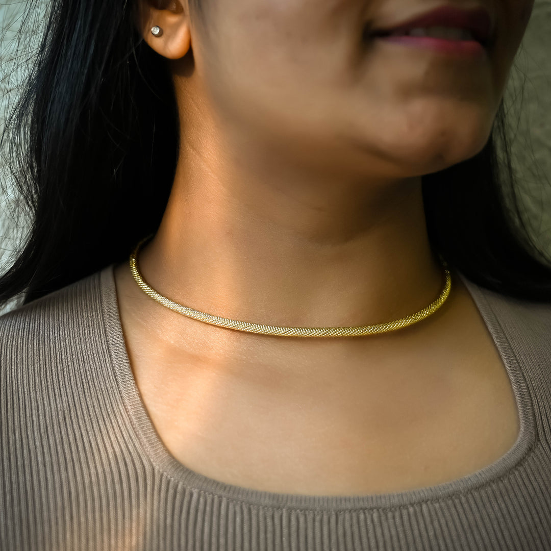 Brass Designer Choker | 18k Gold Plated (High Quality) | 1pc | DC24