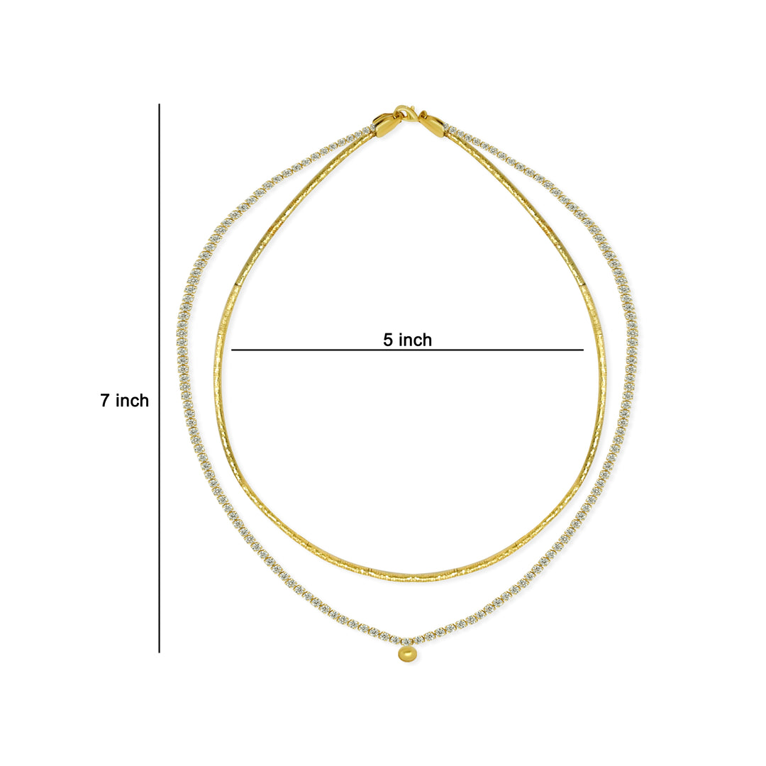 Brass Designer Choker | 18k Gold Plated (High Quality) | 1pc | DC28