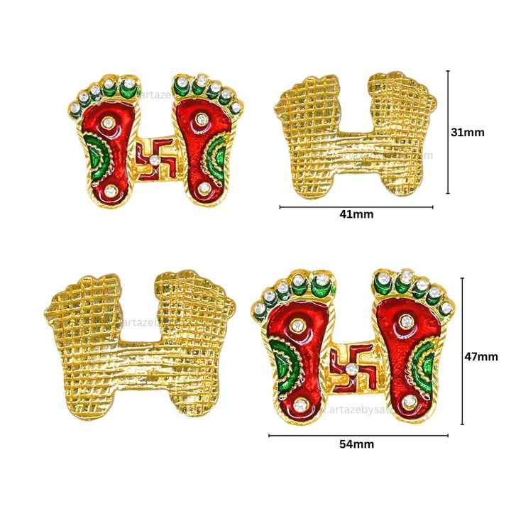 Shubh Laxmi Charan (pagla set) | Size : 31mm,47mm