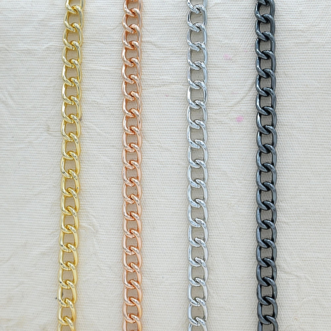 Aluminium Chain | Size : H-8mm W-11mm | Qty : 1mtr | JT-12-55-1