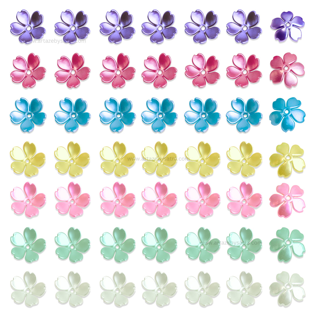 Flower Hair Accessories | Size : 15mm | 50pcs