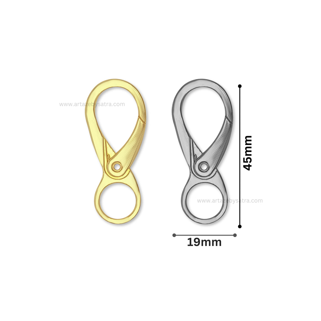 Designer Lobster Claw Clasp | Size : 45mm | 4pcs