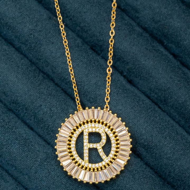 Golden/Silver Initial Charm Necklace