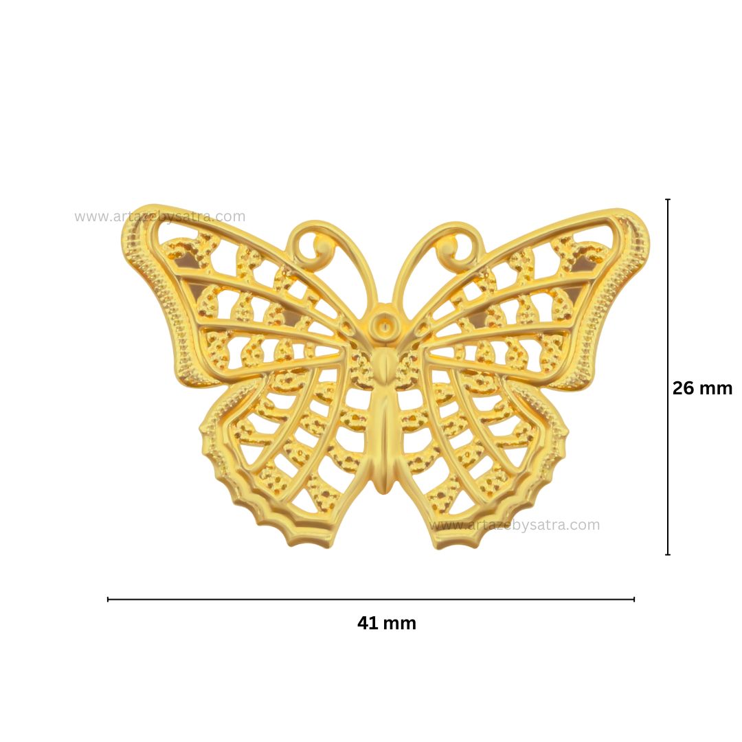 Butterfly Metal Art | Size : 26mm | 50pcs | F-6-6