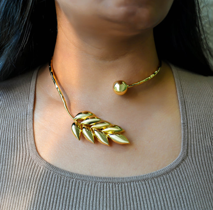 Brass Designer Choker | 18k Gold Plated (High Quality) | 1pc | DC44