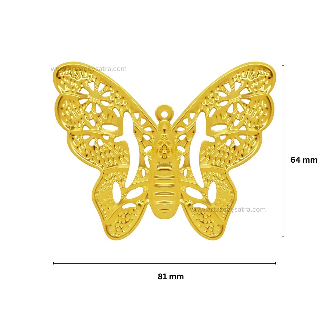 Butterfly Metal Art | Size : 64mm | 10pcs | F-6-19