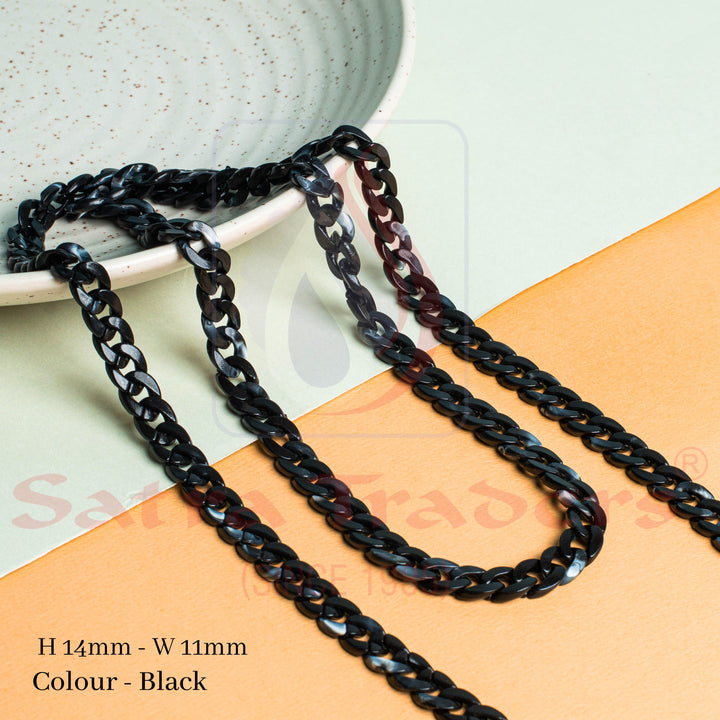 Acrylic Link Chains H-14mm-W-11mm | 1mtr | AC33