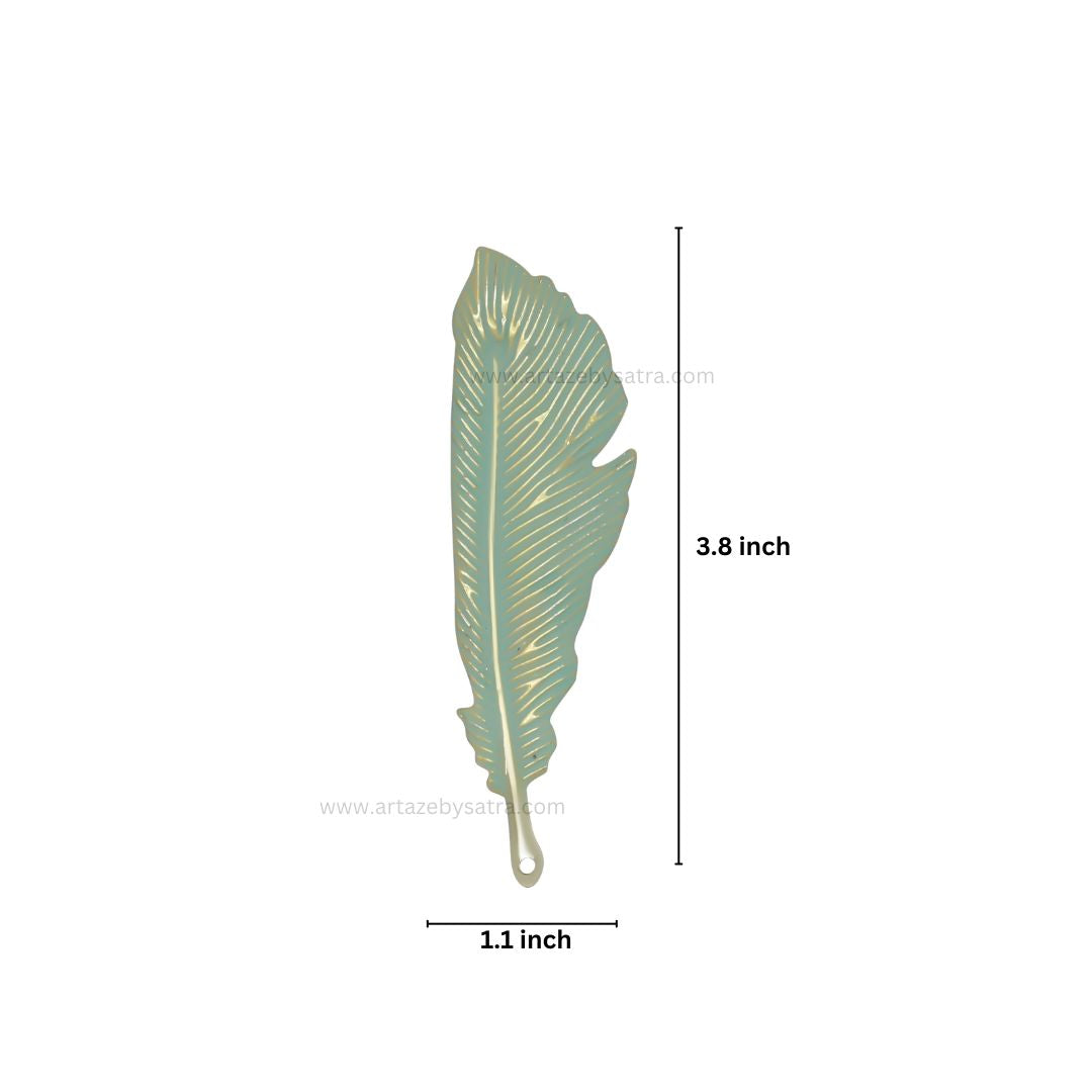 Leaf Coloured Metal Art | Size : 3.8inch | Qty : 10pcs