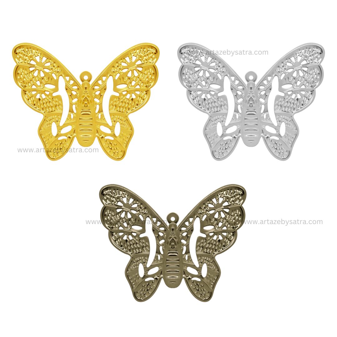 Butterfly Metal Art | Size : 64mm | 10pcs | F-6-19