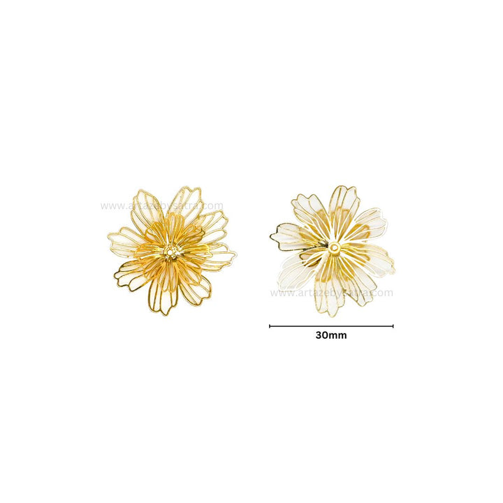 Flower Brass Etching | Size : 30mm | Qty : 10pcs