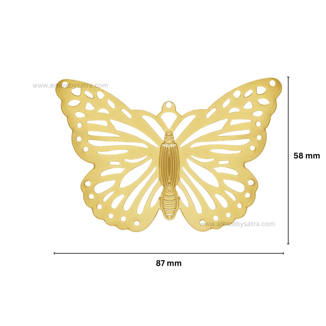 Butterfly Metal Art | Size : 58mm | 10pcs | F-6-15