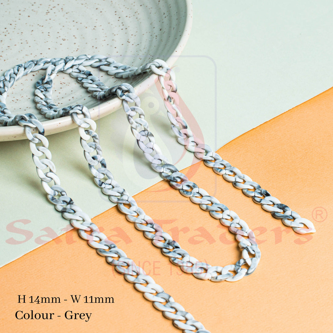 Acrylic Link Chains H-14mm-W-11mm | 1mtr | AC33