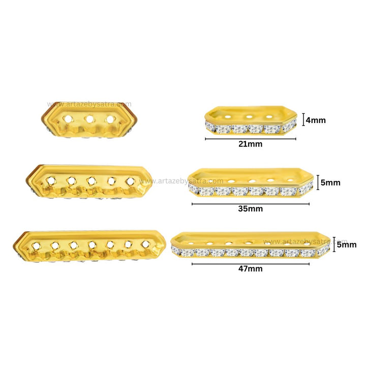 Crystal Spacer Bar Link Connectors