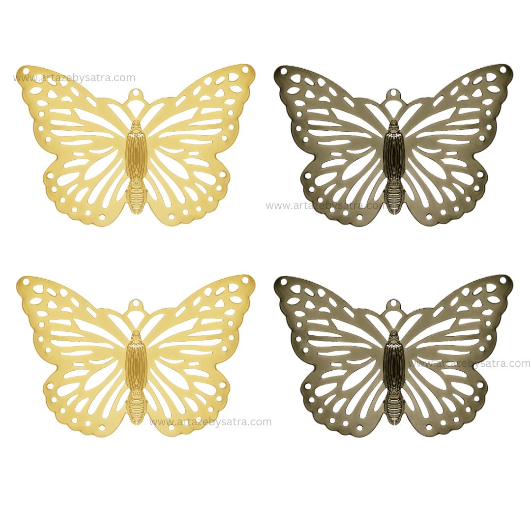 Butterfly Metal Art | Size : 58mm | 10pcs | F-6-15