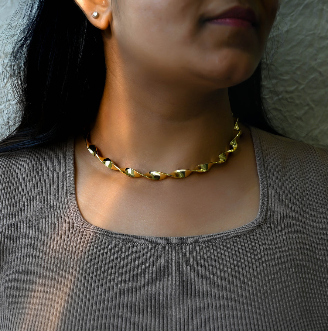 Brass Designer Choker | 18k Gold Plated (High Quality) | 1pc | DC66