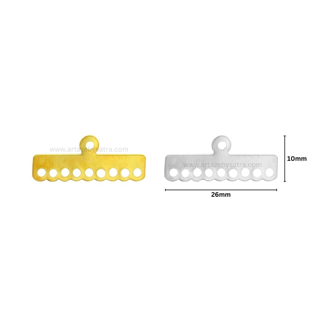 9 Hole Patti Connector | Size : 26mm | Qty : 100g | BF51