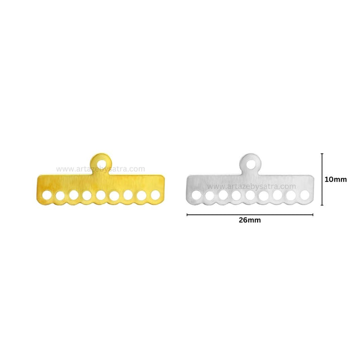 9 Hole Patti Connector | Size : 26mm | Qty : 100g | BF51