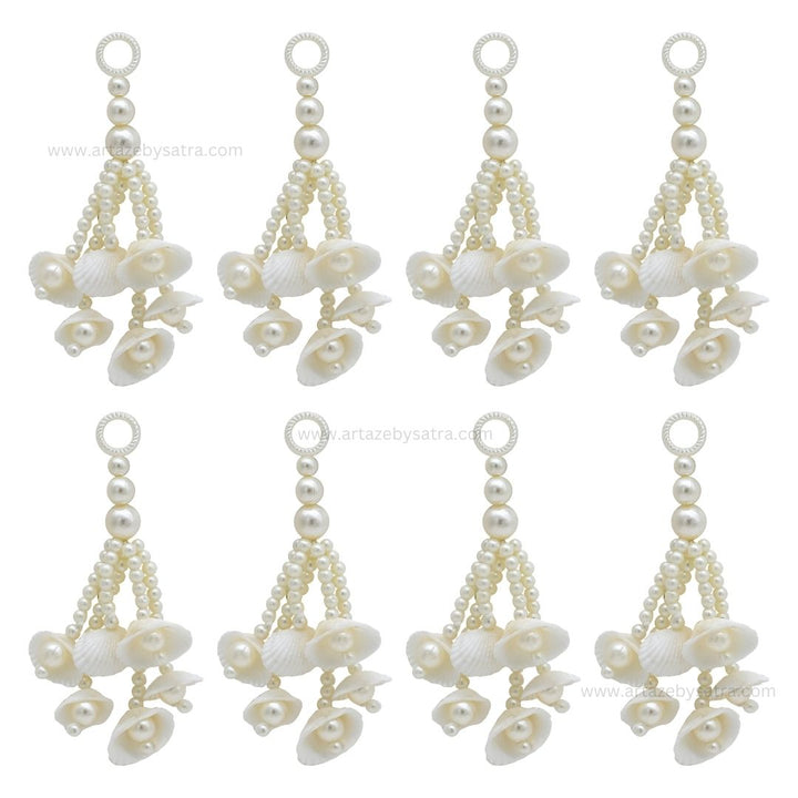 Pearl Beads Hanging Tassels | Size : 98mm | Qty : 5pcs