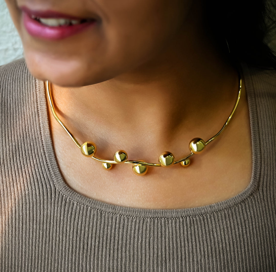 Brass Designer Choker | 18k Gold Plated (High Quality) | 1pc | DC68