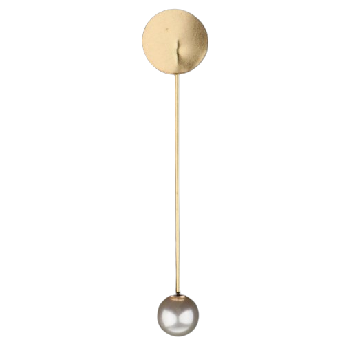 Pearl Lapel Pin | Size : 74mm Round Size : 17mm | 10Pcs