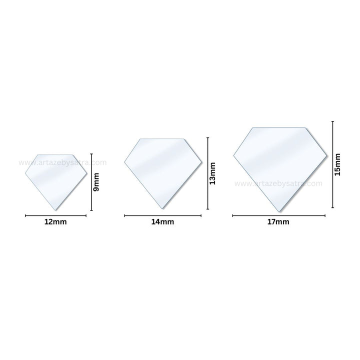 Diamond  Shape Mirror | Qty : 200grms