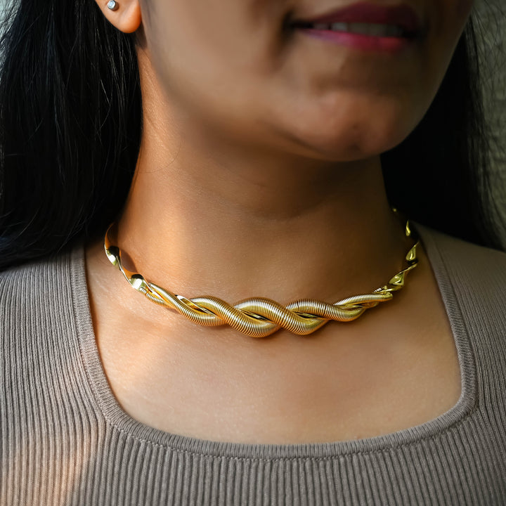 Brass Designer Choker | 18k Gold Plated (High Quality) | 1pc | DC70