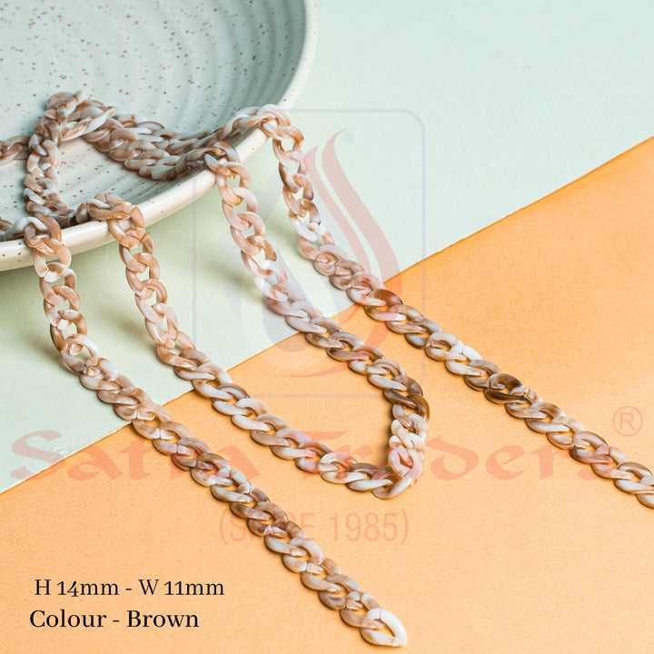 Acrylic Link Chains H-14mm-W-11mm | 1mtr | AC33