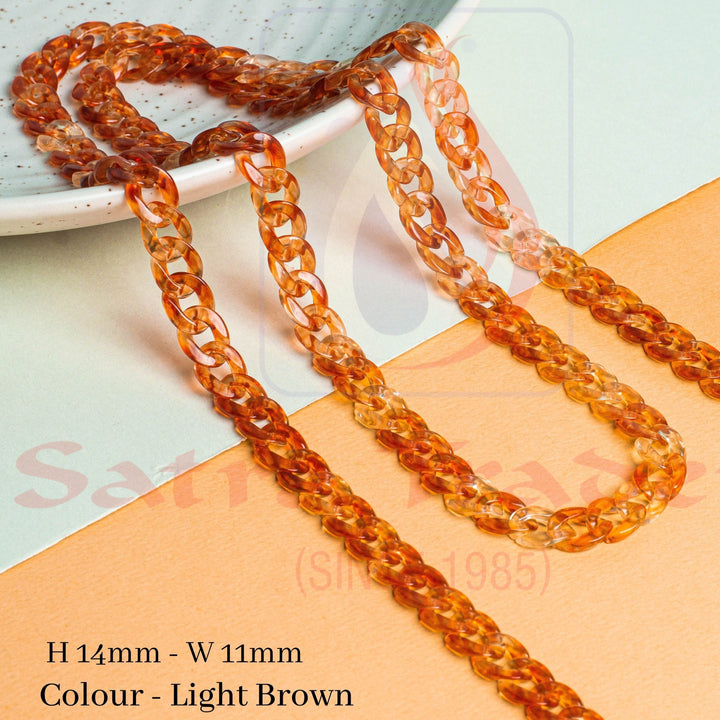 Acrylic Link Chains H-14mm-W-11mm | 1mtr | AC33