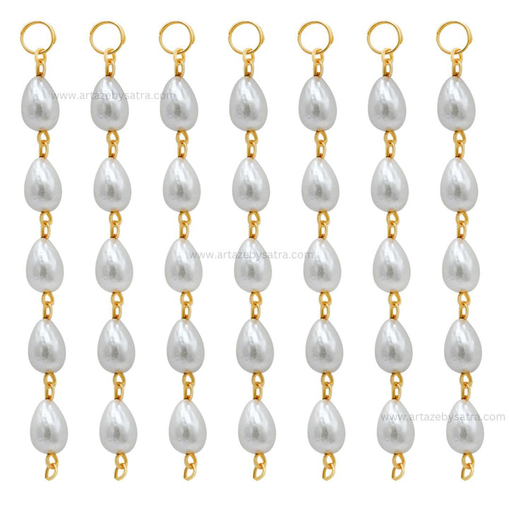 Drop Pearl Beads Hanging Tassels | Size : 90mm | Qty : 20pcs