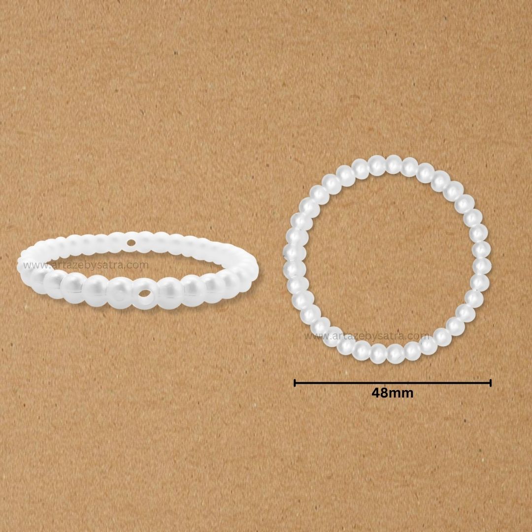 2 Hole Designer Plastic Pearl Ring | Size : 48mm | Qty : 500g | PC65