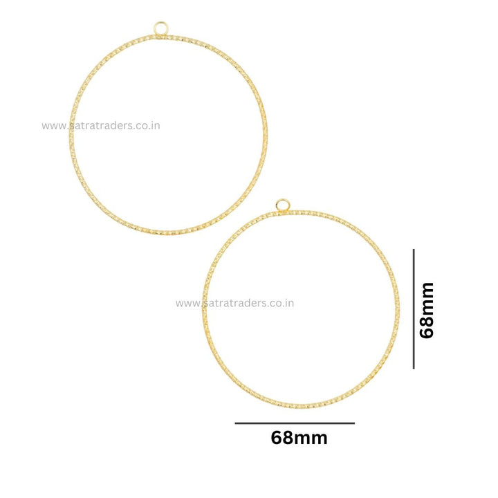 Designer Hoop Bali With 1 Naka | Size : 68mm | 10pcs