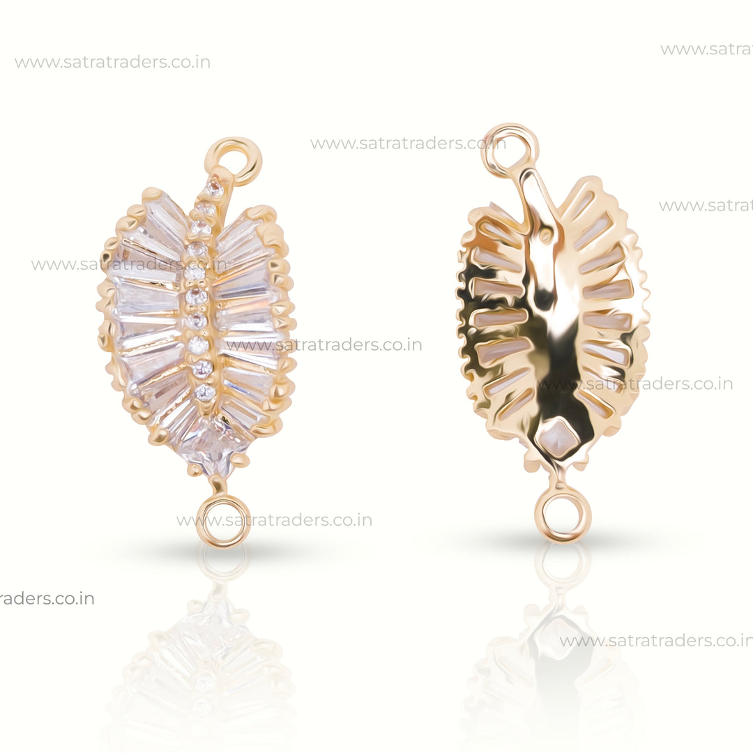 Leaf Diamond Charm Anti-Tarnish | Size: 22mm | 1PC