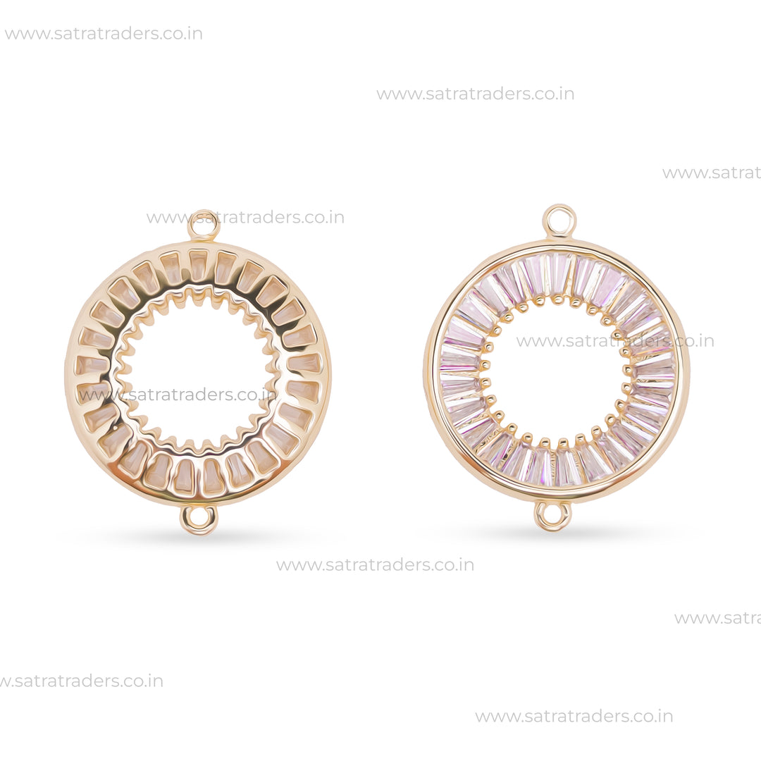 Circle Charm Diamond Anti-Tarnish | Size: 15mm | 1PC