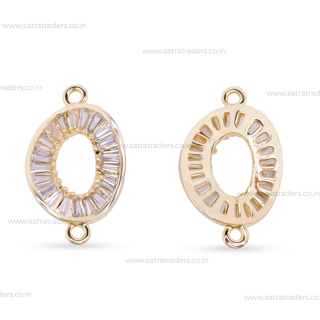 Uneven Oval Diamond Shape Charm Anti-Tarnish | Size: 20mm | 1PC