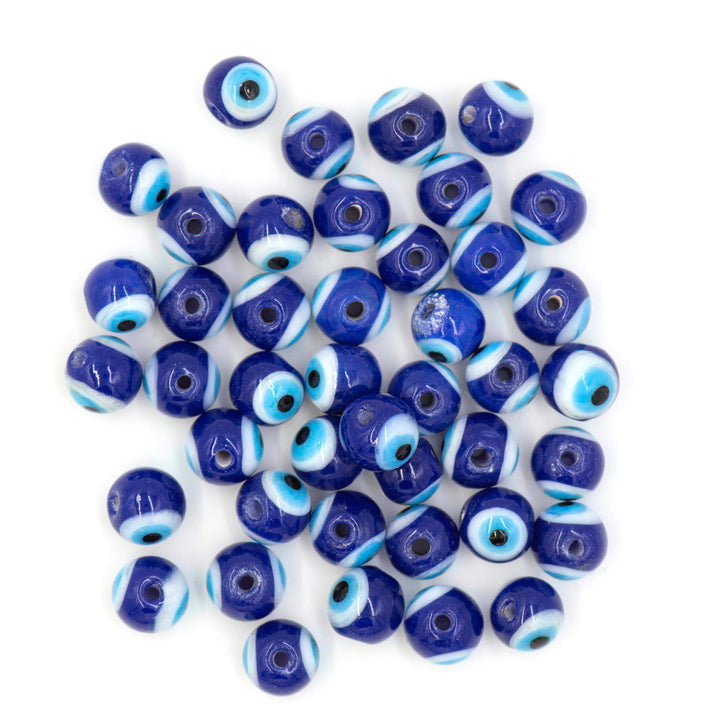 Evil Eye Glass Beads | 1 String