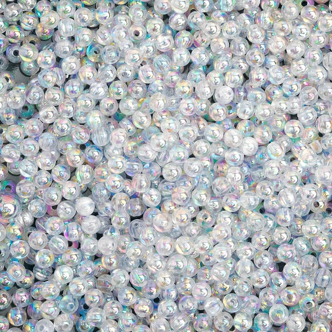 Transparent Rainbow Plastic Beads | PB86